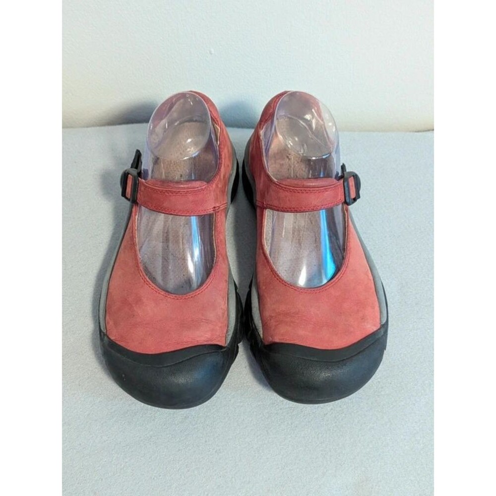 Keen Sienna Mary Jane Red Nubuck Leather Comfort Walking Shoes Women's Size 9